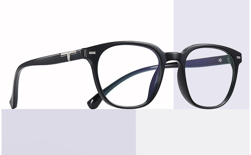 Round Horn Rimmed Frame Blue Light Glasses